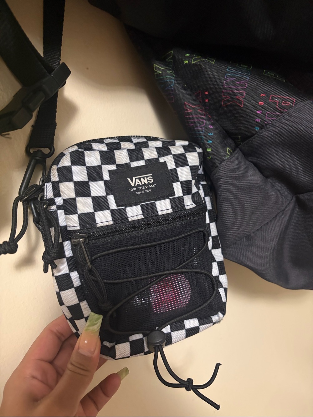 Vans Black & White Checker Crossbody Bag